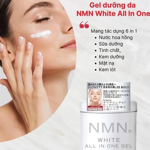 Kem, Gel Dưỡng Trắng Da NMN White All In One Gel White Conc Nhật Bản cấp ẩm phục hồi 245g