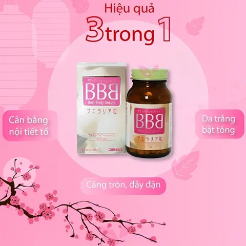 Viên uống nở ngực BBB Best Beauty Body White Conc Nhật Bản