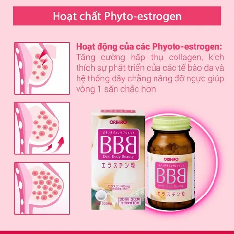 Viên uống nở ngực BBB Best Beauty Body White Conc Nhật Bản