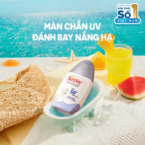 Kem chống nắng Sunplay dưỡng trắng da, dạng sữa Sunplay Whitening UV White Conc SPF 50, PA++++ 30g