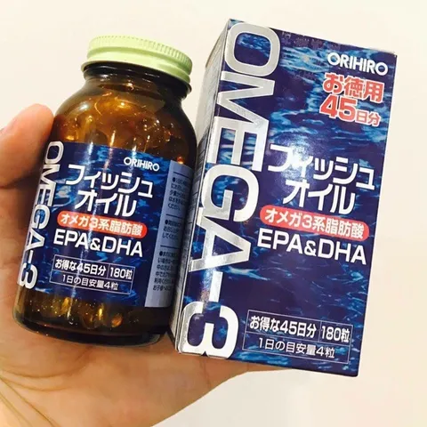 Viên uống dầu cá Omega 3 bổ mắt, bổ não Orihiro Nhật Bản 180 viên