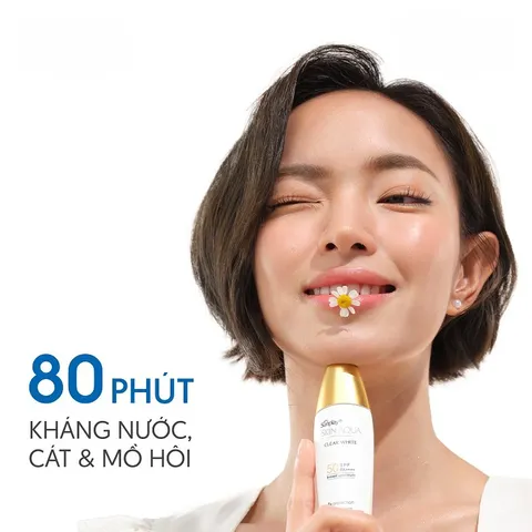Kem chống nắng kiềm dầu Sunplay Skin Aqua Clear White Eco White Conc SPF50, PA++++ 25g, 55g