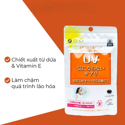 Thực phẩm bảo vệ sức khỏe UV Care Plus Fine Japan - Gói 30 viên