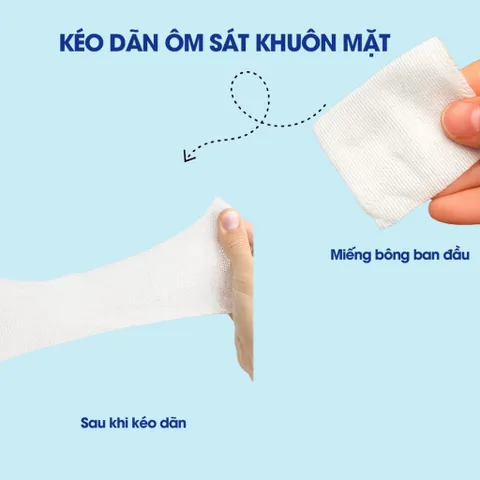 Bông đắp toner lotion mask Likado White Conc cotton mềm Hộp 1000 miếng/ Túi 300 miếng kéo dãn