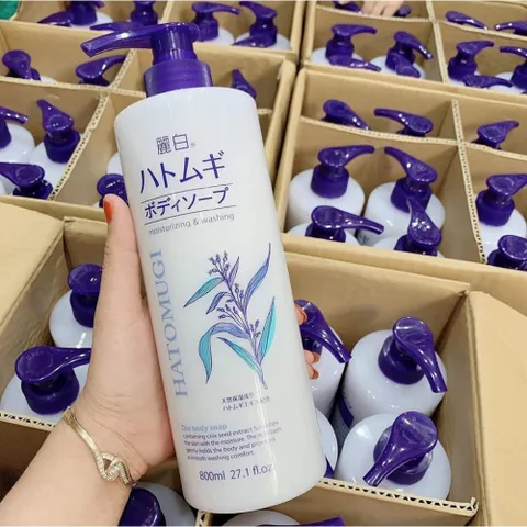 Sữa tắm dưỡng da Reihaku Hatomugi Body Soap Nhật Bản làm sáng, mềm mịn da - Chai 800ml