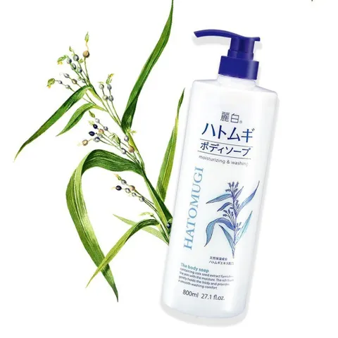 Sữa tắm dưỡng da Reihaku Hatomugi Body Soap Nhật Bản làm sáng, mềm mịn da - Chai 800ml