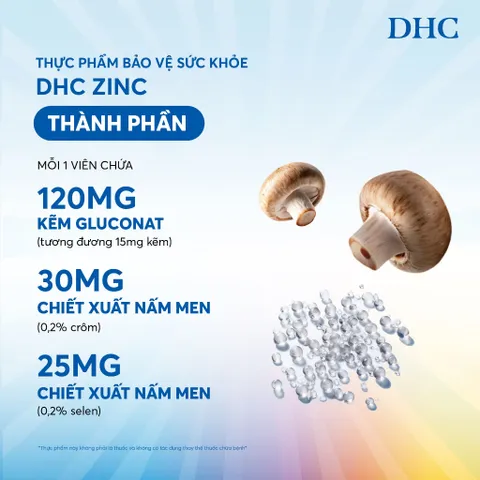 Viên Uống Kẽm DHC Nhật Bản Giảm Rụng Tóc, Đẹp Da, Tăng Đề Kháng