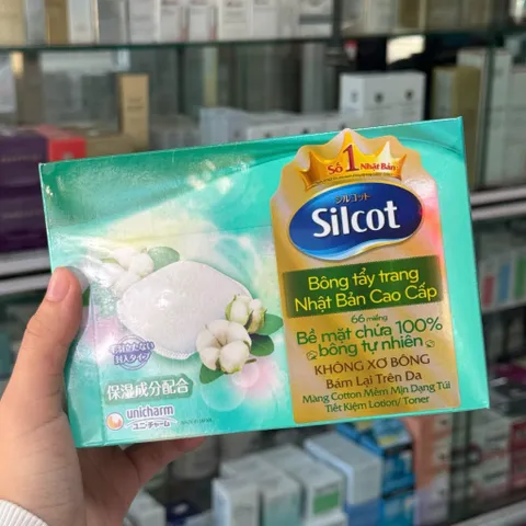 Bông trang điểm (bông tẩy trang) cao cấp Silcot Premium White Conc 66 miếng/hộp