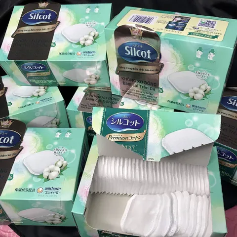 Bông trang điểm (bông tẩy trang) cao cấp Silcot Premium White Conc 66 miếng/hộp