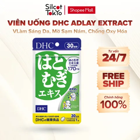 Viên Uống DHC Adlay Extract Làm Sáng Da, Mờ Sạm Nám, Chống Oxy Hóa Từ Nhật Bản