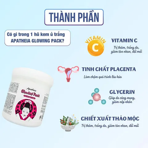 Kem ủ trắng cô gái Apatheia Glowing Pack Bae World White Conc Nhật Bản - Hũ 500g