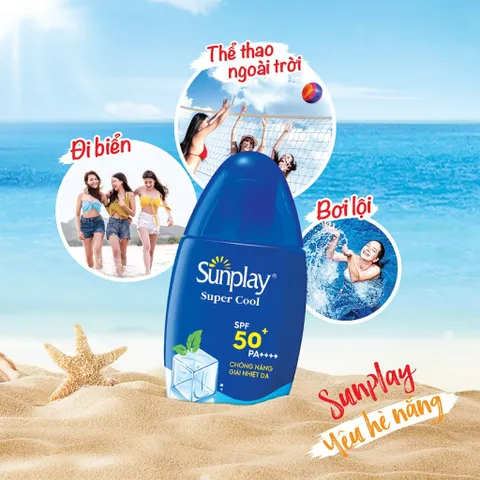 Kem chống nắng Sunplay mát lạnh dạng sữa Sunplay Super Cool SPF 50, PA++++ White Conc Tuýp 30g