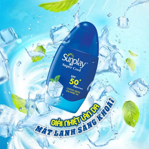 Kem chống nắng Sunplay mát lạnh dạng sữa Sunplay Super Cool SPF 50, PA++++ White Conc Tuýp 30g