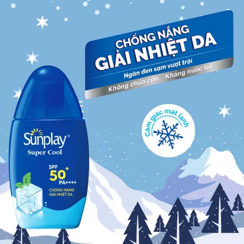 Kem chống nắng Sunplay mát lạnh dạng sữa Sunplay Super Cool SPF 50, PA++++ White Conc Tuýp 30g
