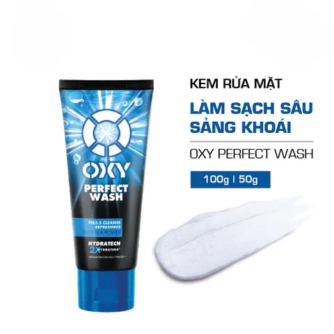 Sữa rửa mặt cho nam Oxy White Conc sạch sâu Oxy Deep Wash/ Oxy Perfect Wash/ Oxy Total Anti-Acne 100g