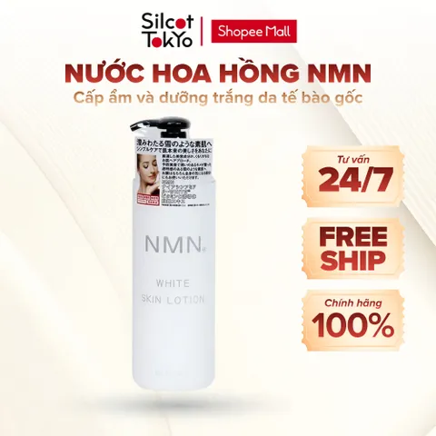 Nước hoa hồng cấp ẩm và dưỡng trắng da tế bào gốc NMN White Skin Lotion White Conc Nhật Bản 500ml