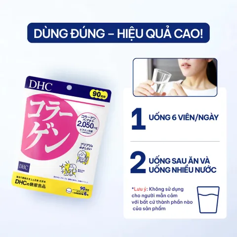 Viên Uống Collagen DHC Nhật Bản Sáng Da, Mờ Thâm, Da Căng Mịn Da