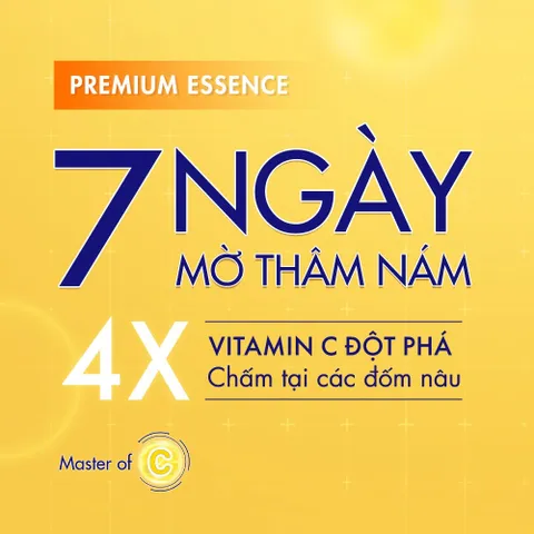 Tinh chất vitamin C dưỡng trắng, mờ thâm cao cấp Melano CC Premium Whitening Essence White Conc 20ml