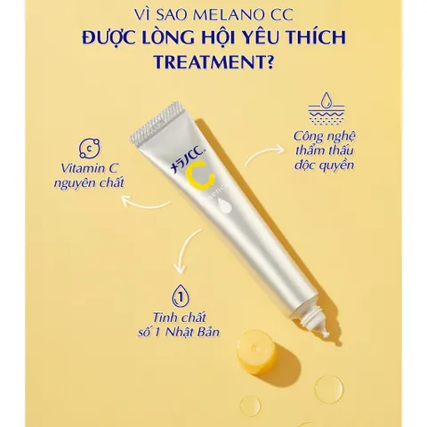 Tinh chất vitamin C dưỡng trắng, mờ thâm cao cấp Melano CC Premium Whitening Essence White Conc 20ml