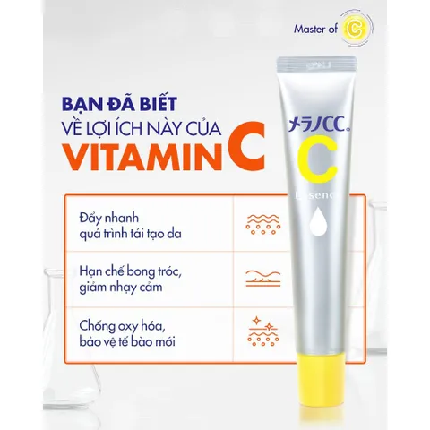 Tinh chất vitamin C dưỡng trắng, mờ thâm cao cấp Melano CC Premium Whitening Essence White Conc 20ml