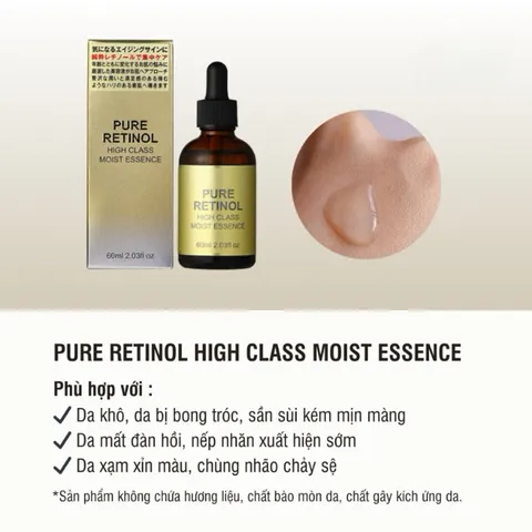 Tinh chất chống lão hóa Pure Retinol High Class Moist Essence Nhật Bản 60ml