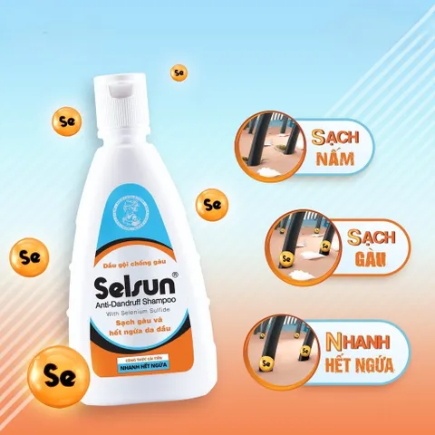 Dầu gội Selsun chống gàu, sạch gàu & hết ngứa da đầu Selsun Anti-Dandruff Shampoo
