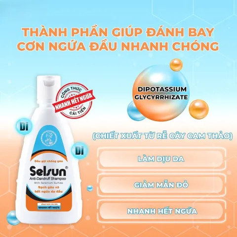 Dầu gội Selsun chống gàu, sạch gàu & hết ngứa da đầu Selsun Anti-Dandruff Shampoo