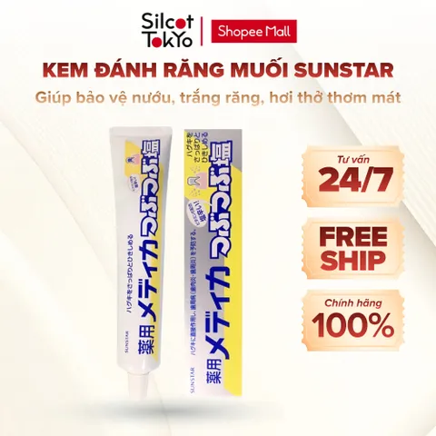 Kem đánh răng muối Sunstar White Conc Nhật Bản hơi thở thơm mát 170g