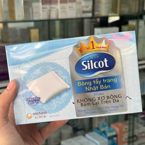 Bông trang điểm (bông tẩy trang) Silcot White Conc 82 miếng/hộp