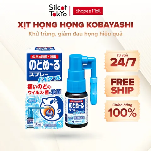 Xịt họng giảm ho rát họng Kobayashi White Conc Nhật Bản - Hộp 15ml