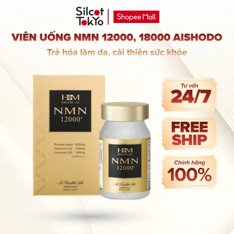 Viên Uống NMN 12000, 18000 Aishodo Hỗ Trợ Trẻ Hóa Và Chống Lão Hóa Da Toàn Diện