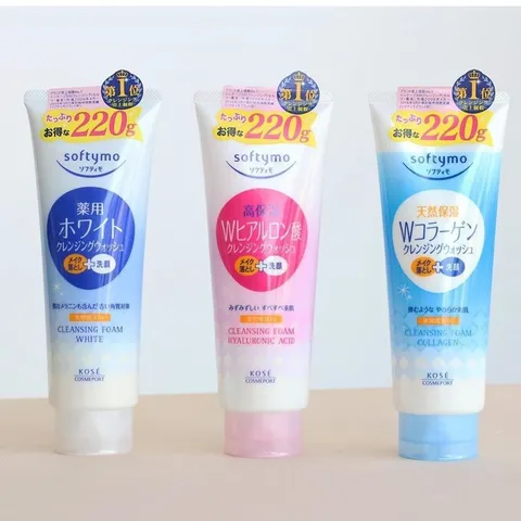 Sữa Rửa Mặt Kose Softymo Dưỡng Trắng Mềm Mịn Da White Conc Nhật Bản Tuýp 150g/ 190g