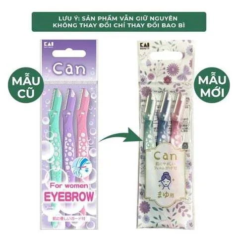 Set 3 Dao Cạo Chân Mày Kai Nhật Bản Eyebrow Dành Cho Nữ