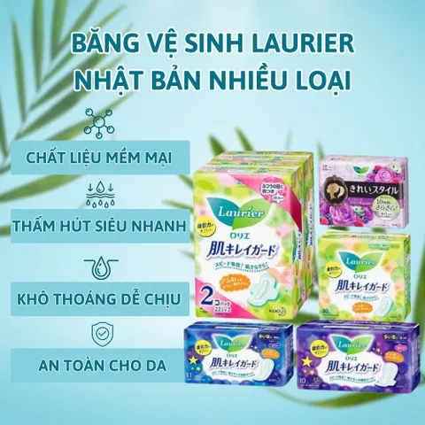 Băng vệ sinh Laurier Nhật Bản chính hãng nhiều loại