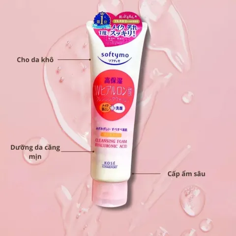 Sữa Rửa Mặt Kose Softymo Dưỡng Trắng Mềm Mịn Da White Conc Nhật Bản Tuýp 150g/ 190g