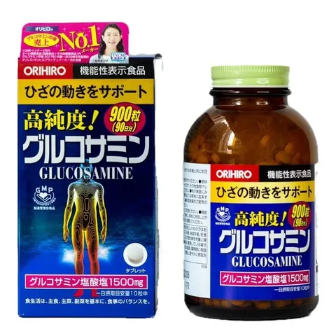 Viên uống bổ sung Glucosamine Orihiro Nhật Bản giảm đau xương khớp - Hộp 900 viên, 950 viên