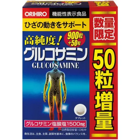 Viên uống bổ sung Glucosamine Orihiro Nhật Bản giảm đau xương khớp - Hộp 900 viên, 950 viên