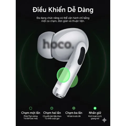 Tai nghe không dây Hoco EW59, Bluetooth 5.3, chức năng sạc không dây từ tính, có chức năng định vị. (P130430)