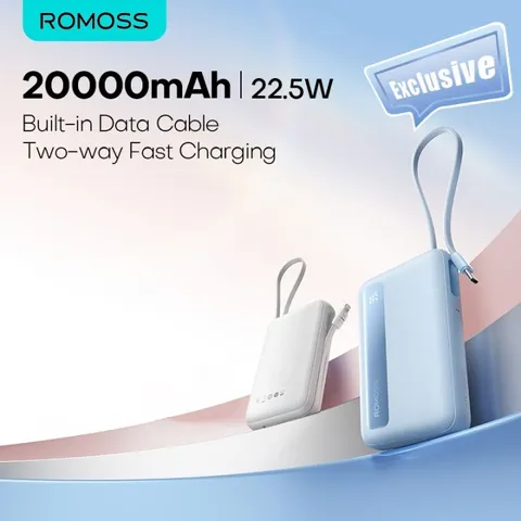 Pin dự phòng Romoss PPR20 sạc nhanh 22.5w ( có xước, không hộp ) có CCC 10k mAh - ko BH cáp (P130259)