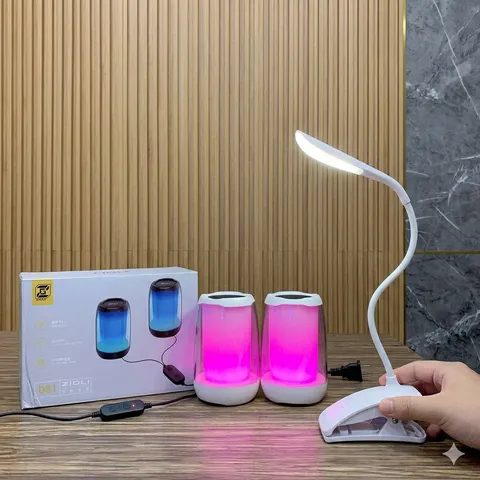 Cặp 2 Loa Bluetooth Zidli D81 + Quà 99K + Đèn RGB đổi màu theo nhạc, có dây AUX (P129920)