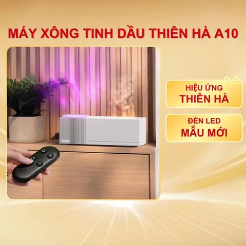 Máy xông tinh dầu thiên hà A10, máy khuếch tán tinh dầu có đèn LED 7 màu RGB decor phòng ngủ chill (P129779)