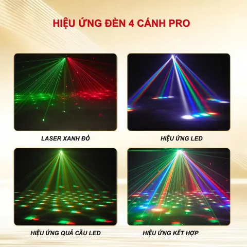 Đèn sân khấu 4 cánh PRO moving xoay THT SHOP đèn cảm ứng âm thanh dành cho sân khấu sự kiện phòg bar (P129771)