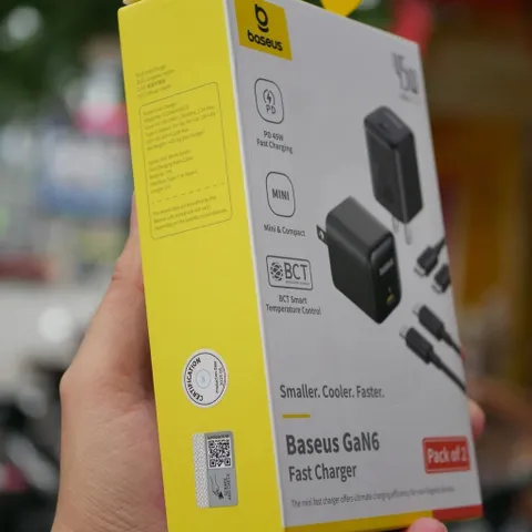 Bộ củ + cáp Type-C sạc nhanh Baseus GaN6 45W Type-C ( 1 củ + 1 cáp ) (P129302)