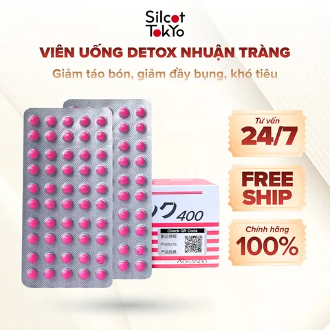 Viên Uống Detox Nhuận Tràng, Giảm Táo Bón Kokando Nhật Bản - Hộp 8 vỉ