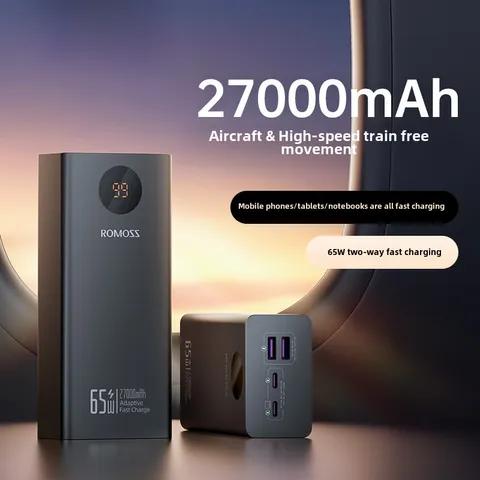 Pin sạc dự phòng ROMOSS PEA27S Pro 27000mAh 65W sạc nhanh PD, 4 cổng, hỗ trợ laptop (P128464)