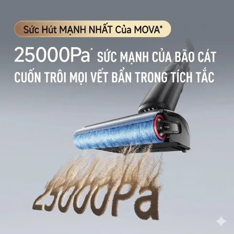 [Tặng 2 cáp sạc Baseus]Máy hút bụi & lau sàn Deerma MOVA X40 Plus - Pro, lau và giặt nước nóng 90 độ (P128461)