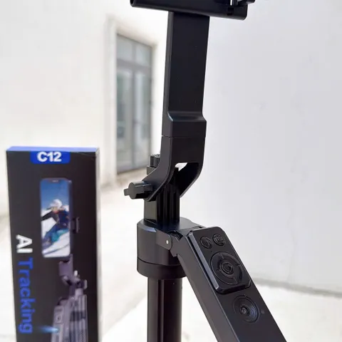 Gậy Selfie Tripod Gimbal AI C12 – Hợp Kim Nhôm Không Gỉ, Kéo Dài 68cm–180cm (P128451)