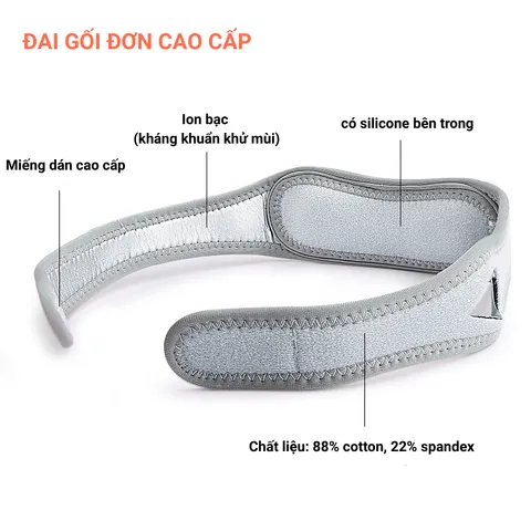 Đai Bó Gối Thể Thao Có Đệm Silicone – Bảo Vệ Đầu Gối Cao Cấp | ROVIX SPORT (P128121)