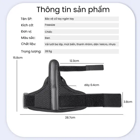Nẹp Cố Định Ngón Cái ( có đai phụ cố định ) ROVIX SPORT (P128117)