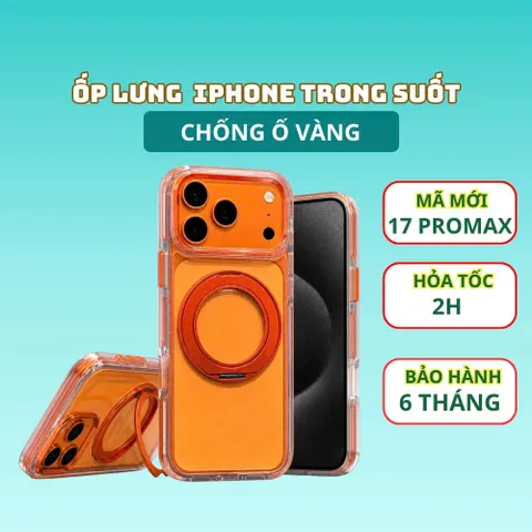 Ốp Trong Suốt Iphone 11-17Promax TAHATO bản năng cấp cứng viền mềm dễ lắp chống trầy xước ốp có chân (P127574)